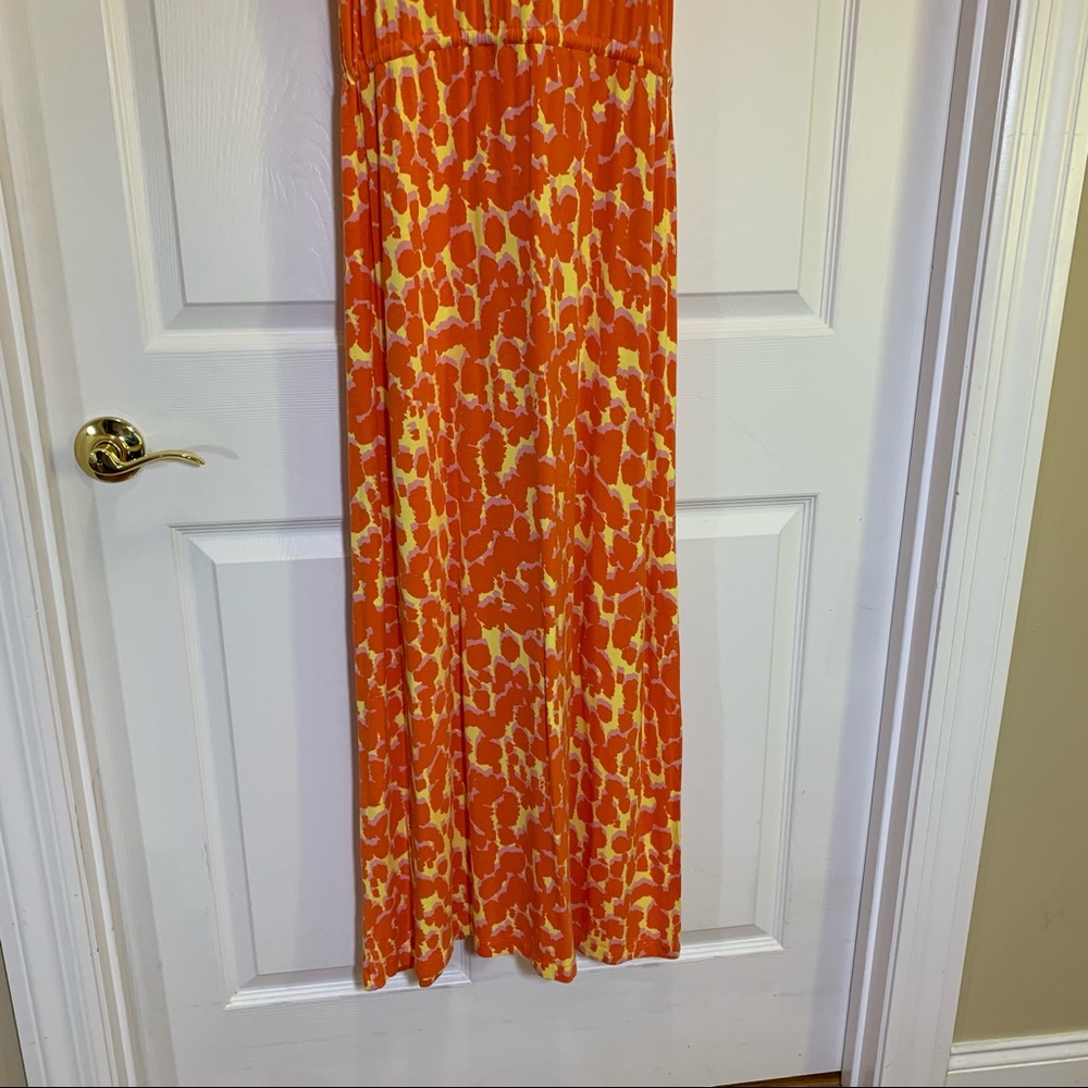 Gap Lava Orange Sleeveless Maxi Dress SP - Picture 6 of 9